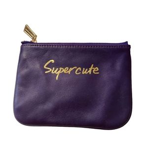 Rebecca Minkoff Purple Pouch with Gold Accents